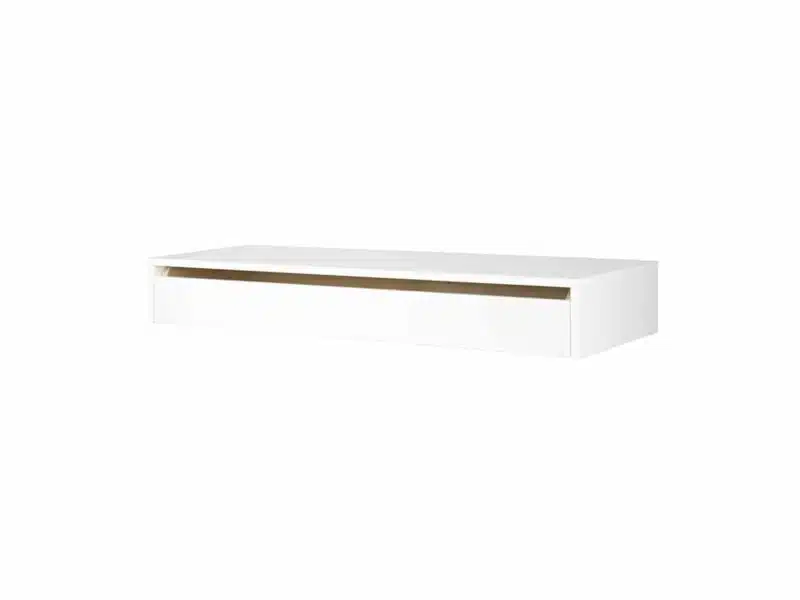 Tiroir mural bureau suspendu etagere Maze blanc