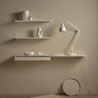 tiroir mural minimaliste, bureau suspendu blanc