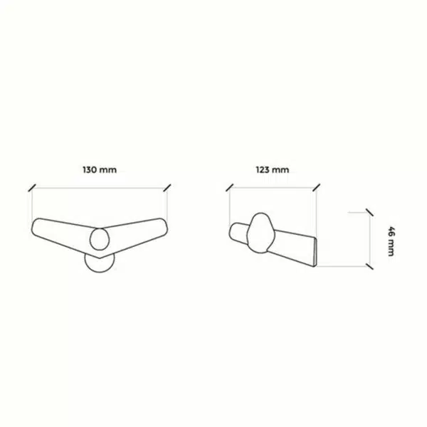 Patère Tail Wing dimensions, Woud design