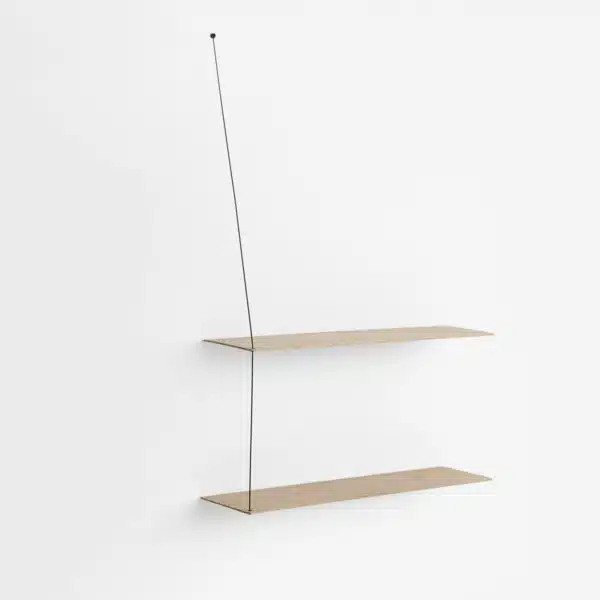 Étagère murale minimaliste et épurée, Stedge Woud design chêne
