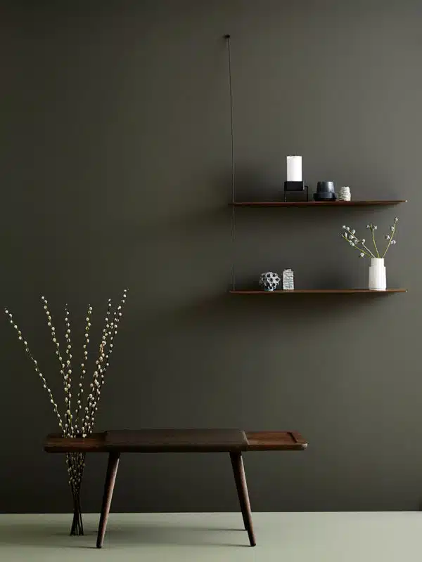 Étagère murale minimaliste et épurée, Stedge Woud design chêne fonce