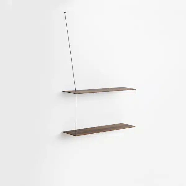 Étagère murale minimaliste et épurée, Stedge Woud design chêne fonce