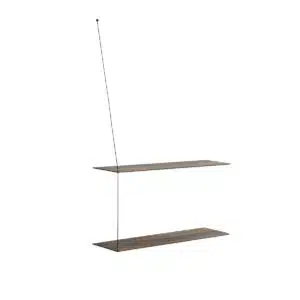 Étagère murale minimaliste et épurée, Stedge Woud design chêne fonce