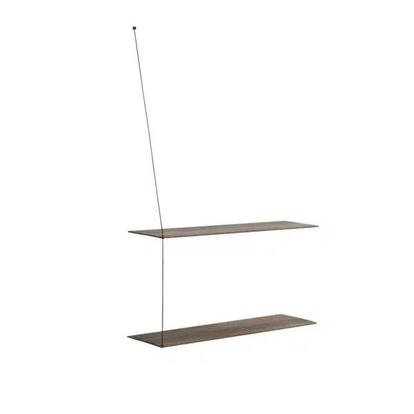 Étagère murale minimaliste et épurée, Stedge Woud design chêne fonce