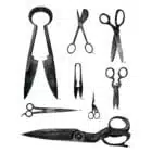 Affiche poster paire de ciseaux anciens, Cædere