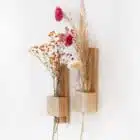 Soliflore mural en bois massif made in france fleurs sechees