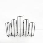 Vase éprouvette 5 tubes à essai, structure articulée en métal style vase tse tse