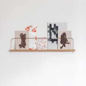 etagere murale bois laiton photo gllu