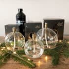 Lampe à huile peri design verre et laiton, boule, bougie