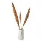 vase visage blanc pour Pampa et fleurs séchées