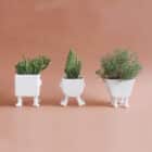 Lot de 3 caches pots en céramique, artisanat espagnol