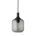 Suspension en verre gris fumé, honey, Frandsen
