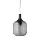 Suspension en verre gris fumé, honey, Frandsen