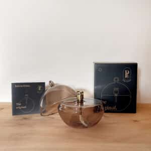 Lampe à huile peri living en verre couleur champagne ambre