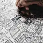 Affiche illustrée de la ville de Bordeaux