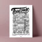 Affiche de ville Docteur Paper - Toulouse