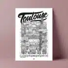 Affiche de ville Docteur Paper - Toulouse