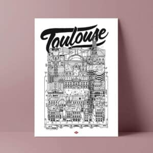 Affiche de ville Docteur Paper - Toulouse