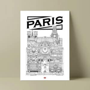 Illustration ville de Paris, affiche Docteur paper
