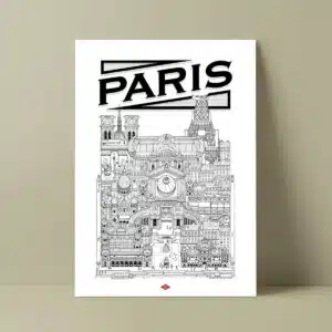 Illustration ville de Paris, affiche Docteur paper