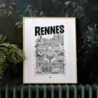 Affiche ville de Rennes, illustration Docteur Paper