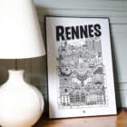Affiche ville de Rennes, illustration Docteur Paper