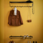 Porte manteau mural noir, porte chapeau, petite entrée