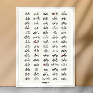 Affiche et illustration vélos, made in France