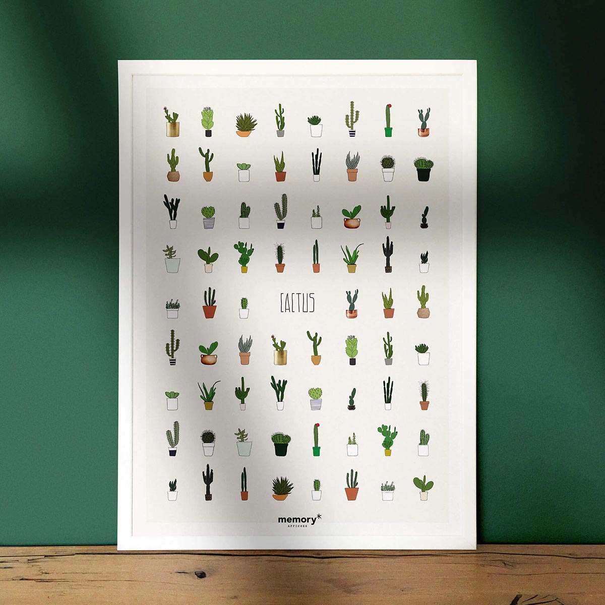 Affiche et illustration poster cactus, made in France