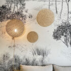 Grande applique ronde en cannage, Anso Design, créatrice