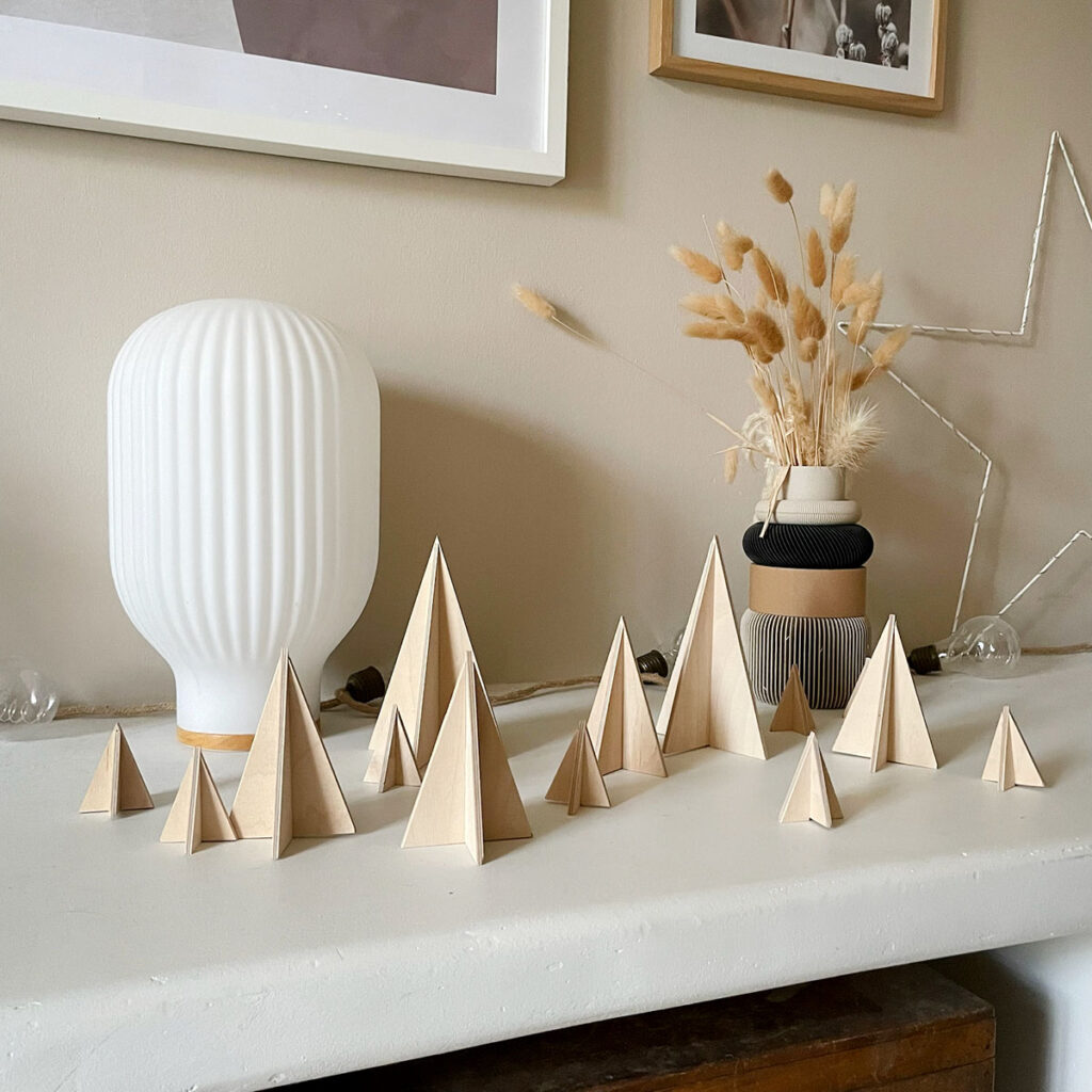 Lot De 12 Bougeoirs En Bois Pour Décoration De Table Noël