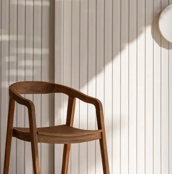 chaise teck massif design durable interieur