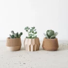 Set de 3 caches pot en impression 3D