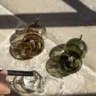 Lampe a huile round cover verte M peri living design 25