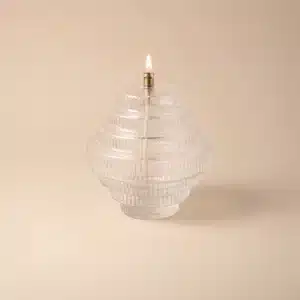 Lampe à huile TWIN striée M