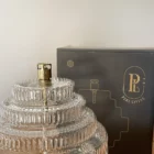 Lampe à huile Twin Peri design en verre et laiton