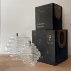 Set de 2 lampes à huile TWIN striée Peri glass Peri Living