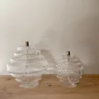 Set de 2 lampes à huile TWIN striée Peri glass Peri Living