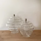 Set de 2 lampes à huile TWIN striée Peri glass Peri Living