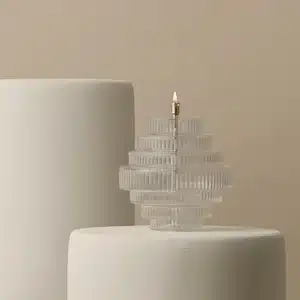 Lampe à huile TWIN striée L