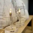 Lampe à huile en verre de table Peri design