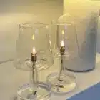 Lampe à huile en verre de table Peri design ambiance lumineuse et chaleureuse