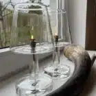 Lampe à huile en verre de table Peri design