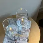 Lampe à huile en verre de table Peri design