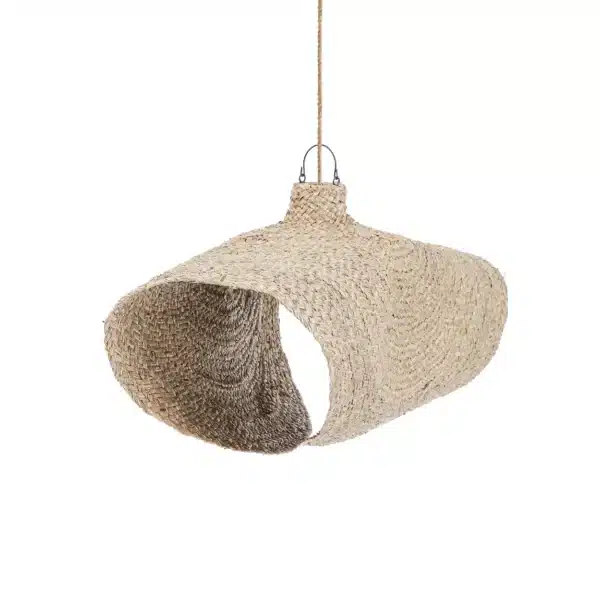 Abat-jour en jonc naturel tressé - 100 cm