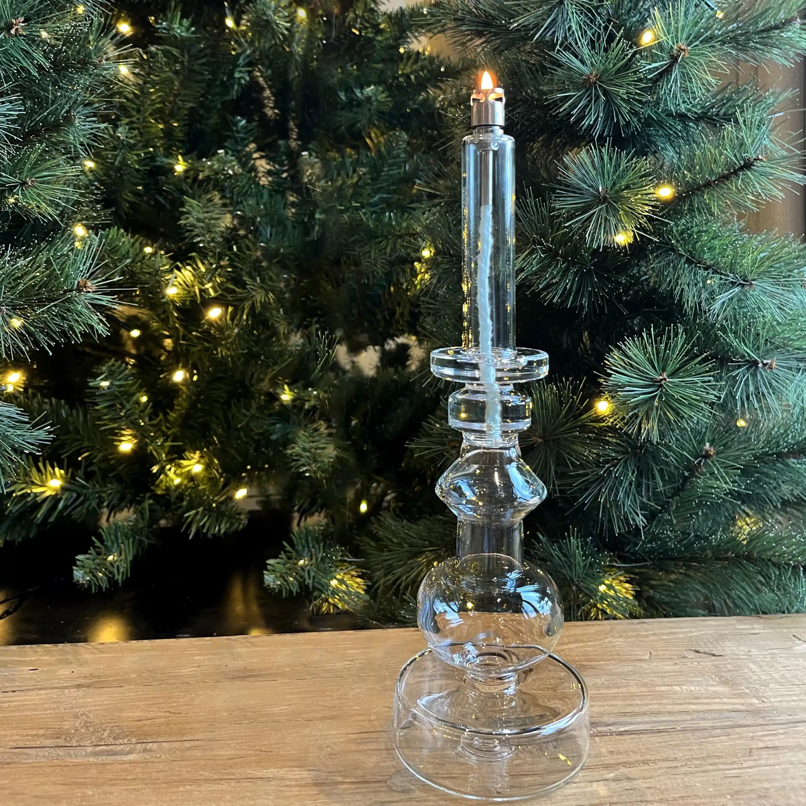 Chandelier lampe à huile en verre PERI, ambiance noël